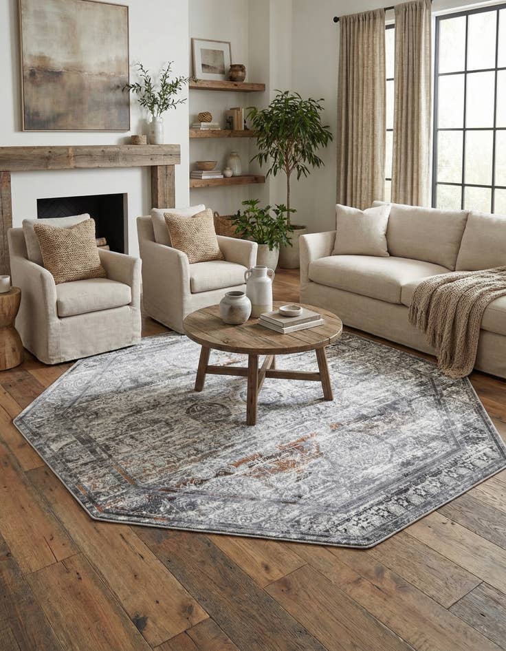 Detail image of 7' 10 x 7' 10 Finsbury Octagon Rug