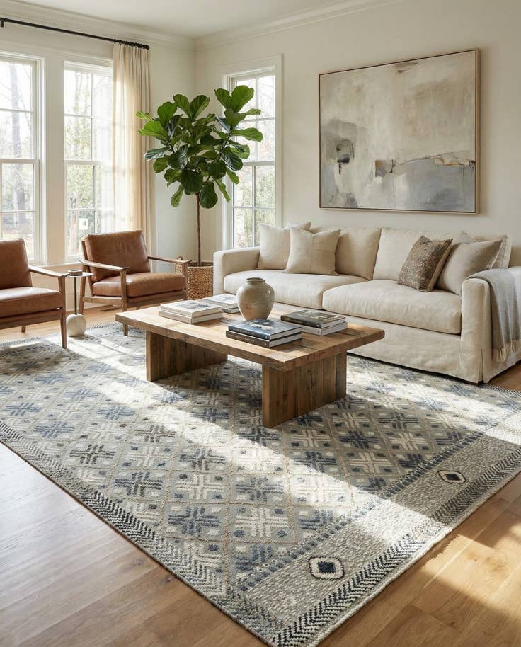 Detail image of 8' 10 x 12' 6 Hand Knotted Darya Wool Rug