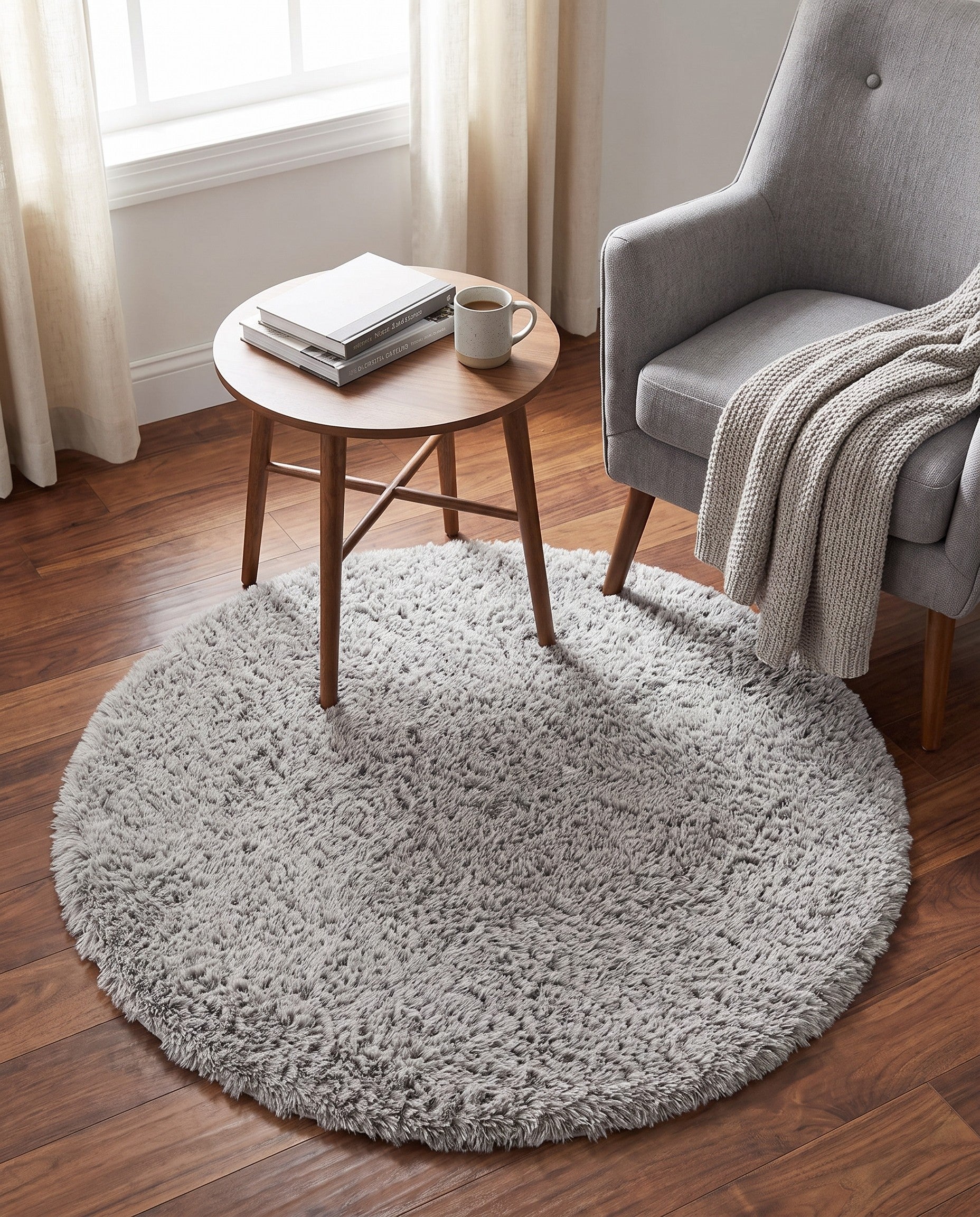 3' 3 x 3' 3 Infinity Shag Round Rug