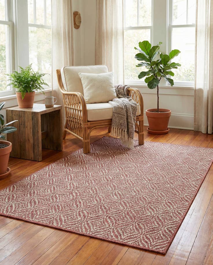 Detail image of 4' x 6' Easy-Clean Trellis Indoor / Outdoor Rug