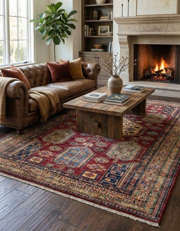 6' 1 x 9' 1 Hand Knotted Kazak Wool Rug
