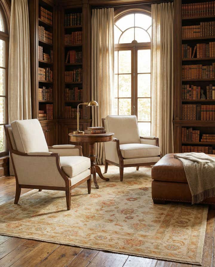 6' 9 x 9' 7 Hand Knotted Peshawar Ziegler Rug