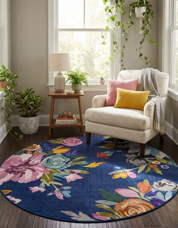 7' x 7' Blossom Round Rug