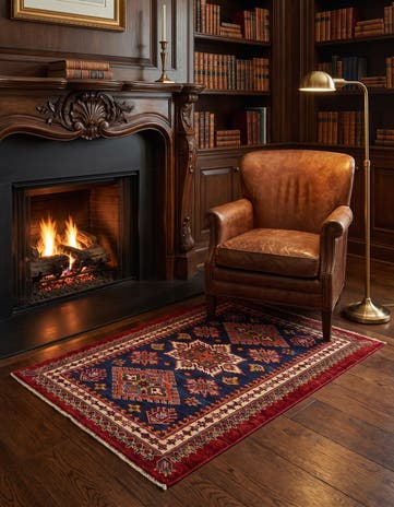 2' 11 x 4' Hand Knotted Kazak Rug