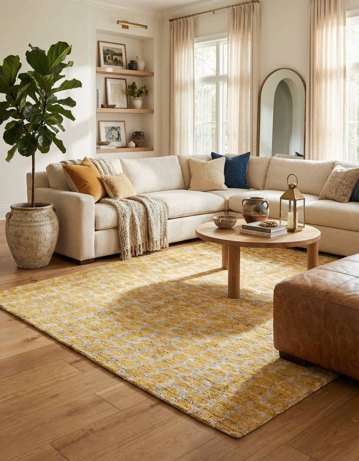 Detail image of 6' x 9' 1  Hand Knotted Moroccan Wool Rug