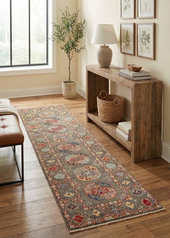 2' 7 x 10' Hand Knotted Kazak Runner Rug