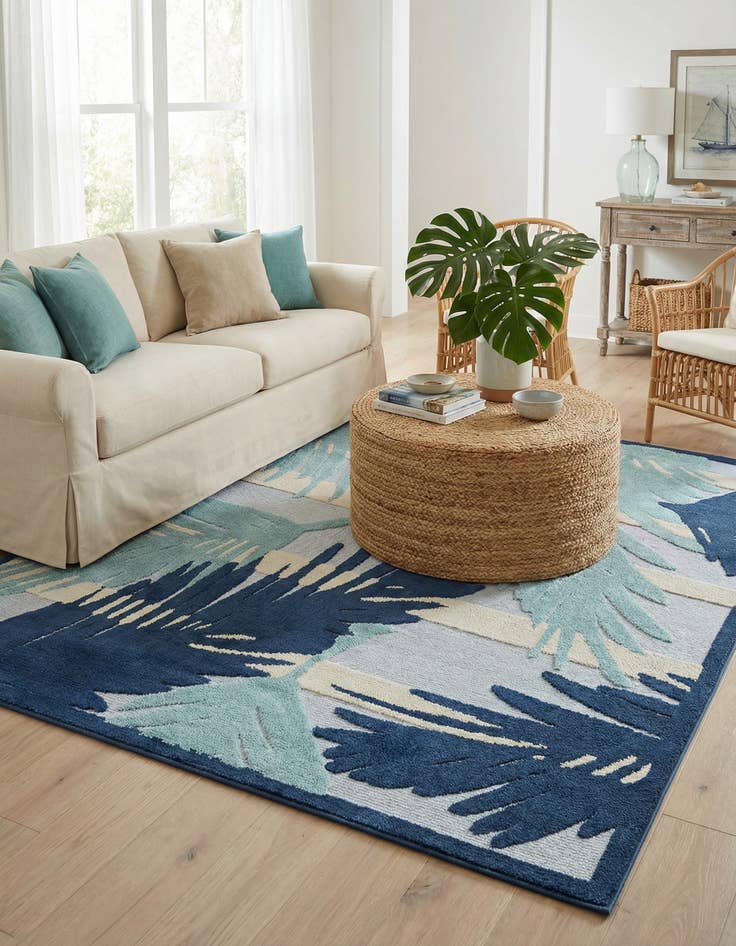 Detail image of 5' 3 x 8'  Washable Aruba Indoor / Outdoor Rug