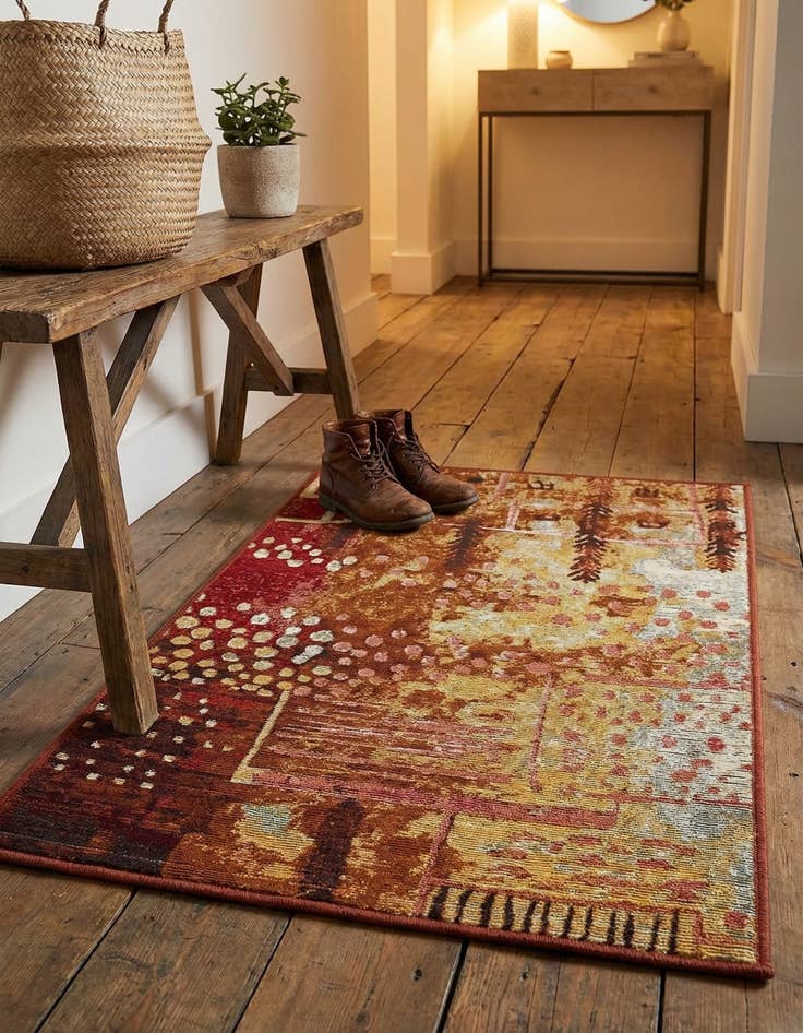 Detail image of  2' 2 x 3'  Washable Modern Indoor / Outdoor Rug