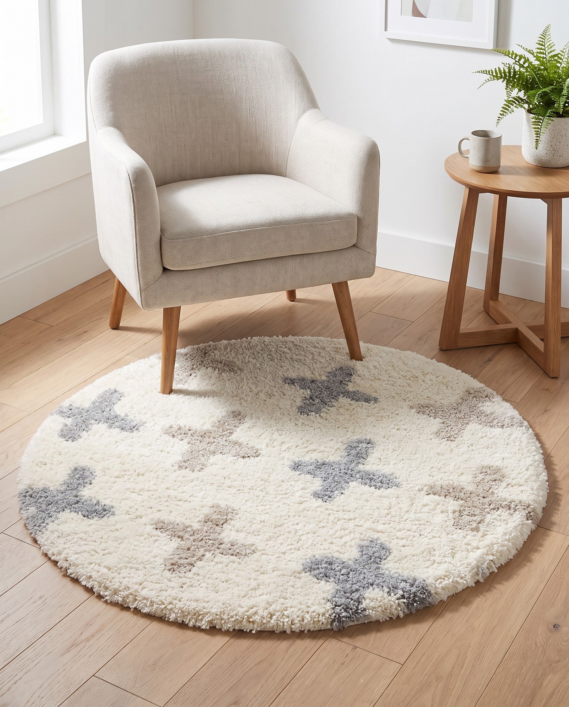 3' 3 x 3' 3 Athena Shag Round Rug