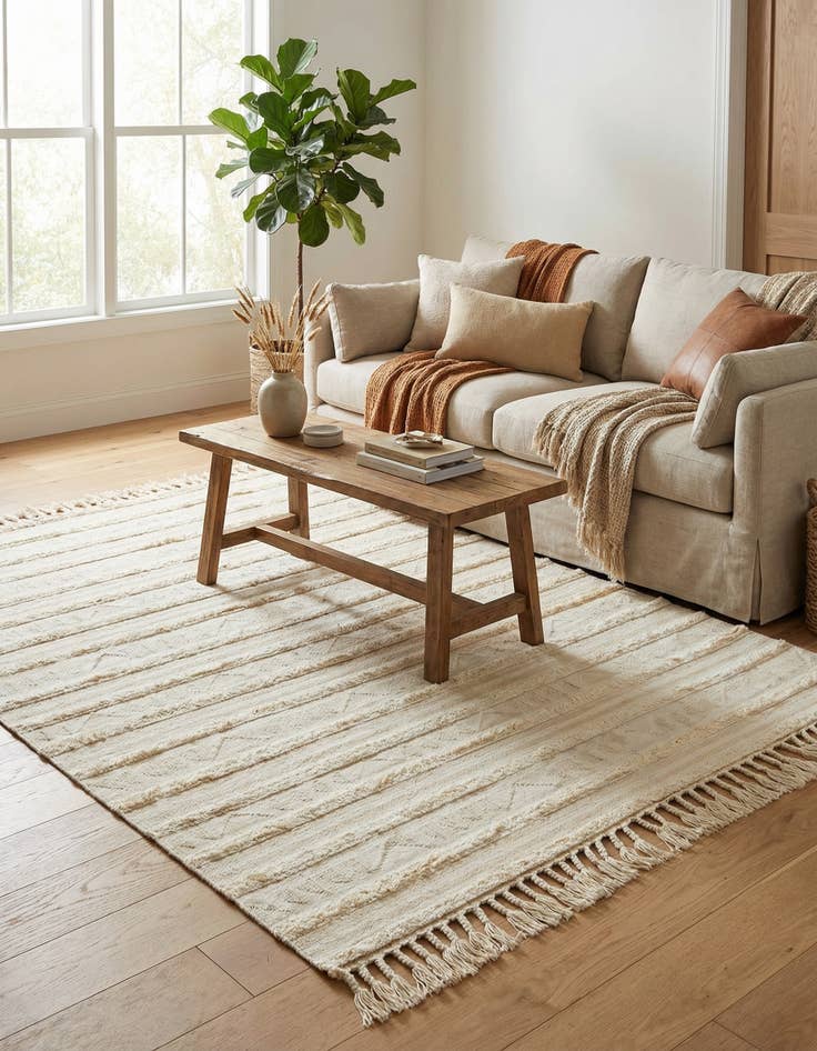 Detail image of  8' x 11'  Hand Woven Arizona Wool Rug