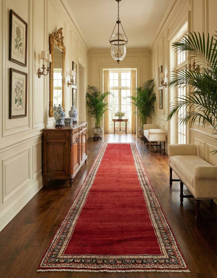 Detail image of 2' 9 x 12' 3 Mahal Wool Runner Rug