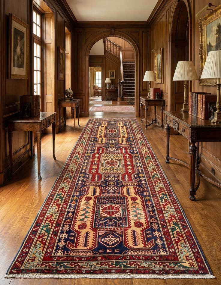 Detail image of 4' 3 x 10' 1 Koliaei Wool Runner Rug