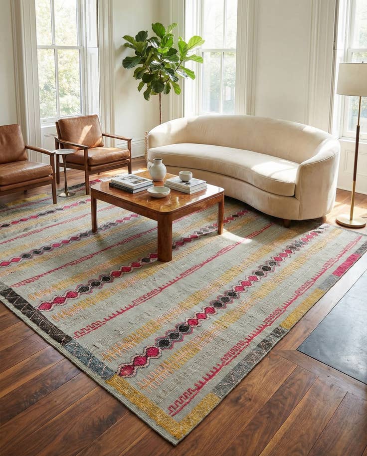Detail image of 8' 10 x 12' 4 Hand Knotted Darya Wool Rug