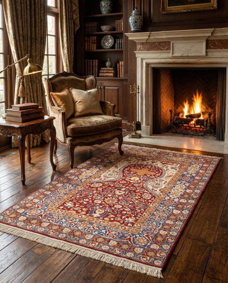 Detail image of 3' 11 x 6' 3 Kayseri Silk Rug