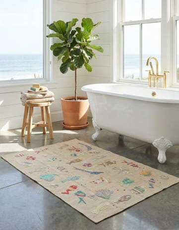 3' 2 x 4' 10 Hand Woven Kilim Suzani Wool Rug