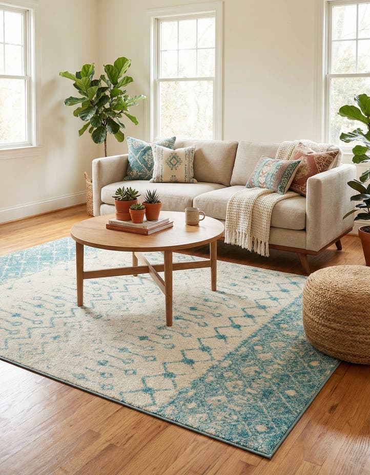 5' 3 x 8' Moroccan Trellis Rug