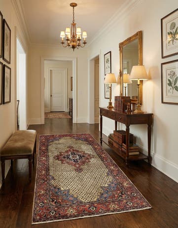 5' x 10' 4 Hand Knotted Songhor Persian Wool Runner Rug