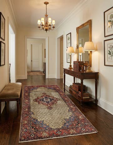 5' x 10' 4 Hand Knotted Songhor Persian Wool Runner Rug