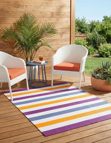 4' x 6' Easy-Clean Modern Indoor / Outdoor Rug