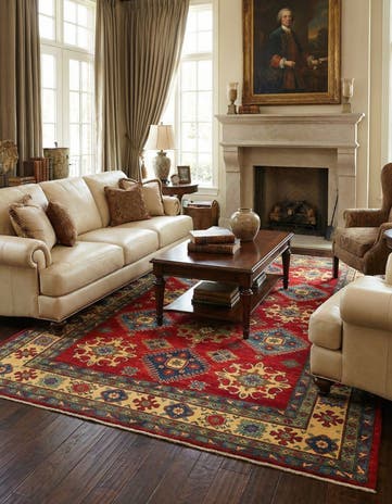 6' 6 x 9' 9 Hand Knotted Kazak Rug