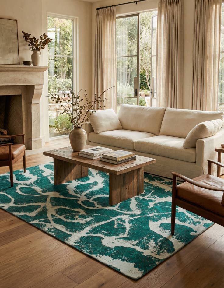 Detail image of 7' 3 x 9' 4 Hand Knotted Ultra Vintage Persian Wool Rug