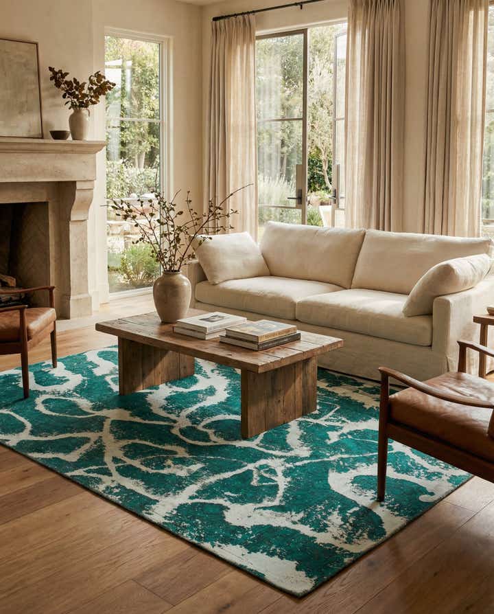 7' 3 x 9' 4 Hand Knotted Ultra Vintage Persian Wool Rug