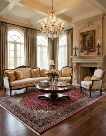 10' x 13' 6 Kashan Wool Rug