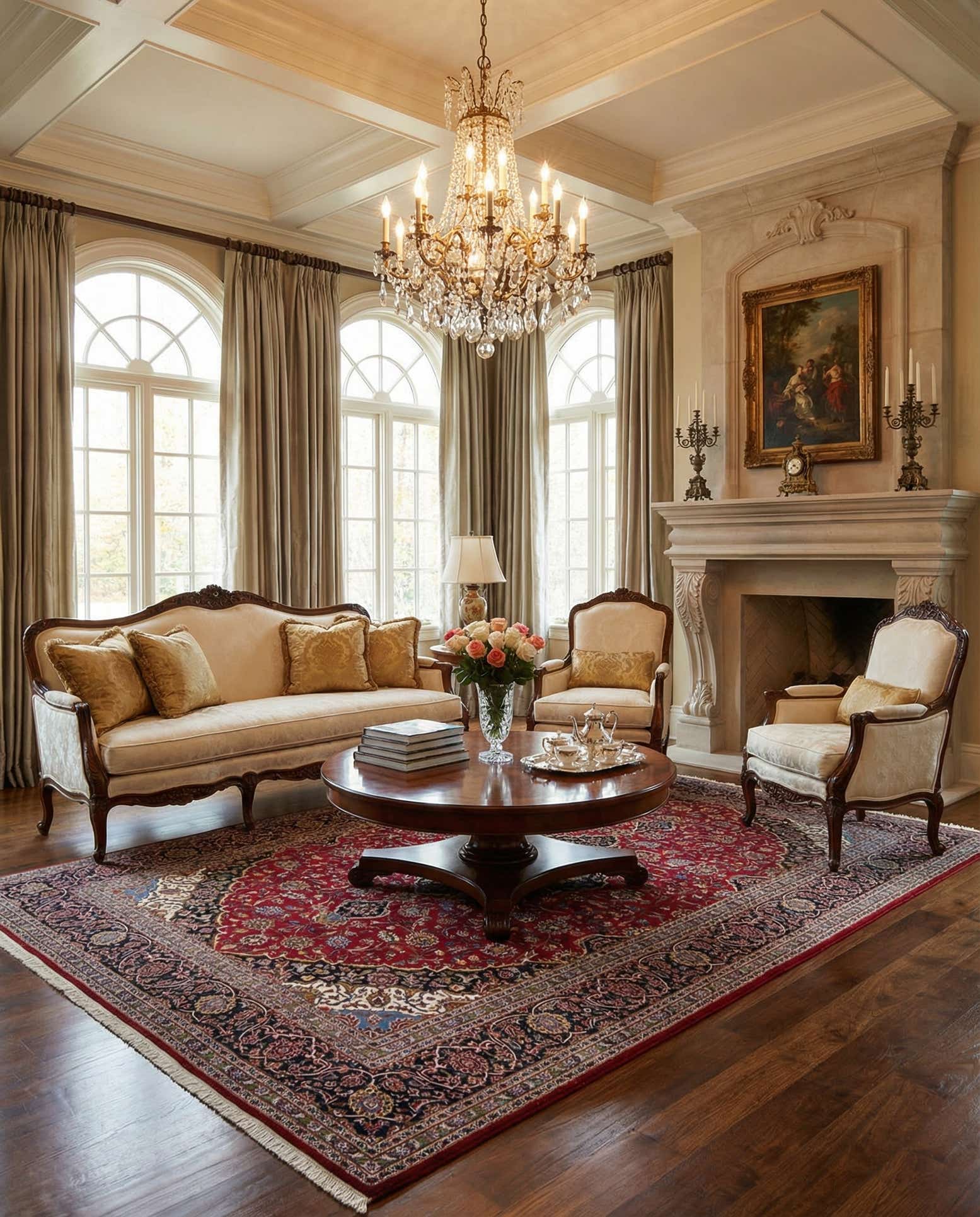 10' x 13' 6 Kashan Wool Rug
