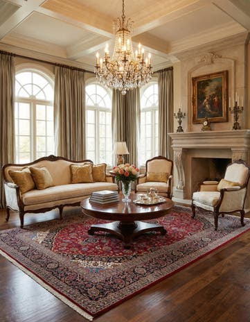 10' x 13' 6 Kashan Wool Rug