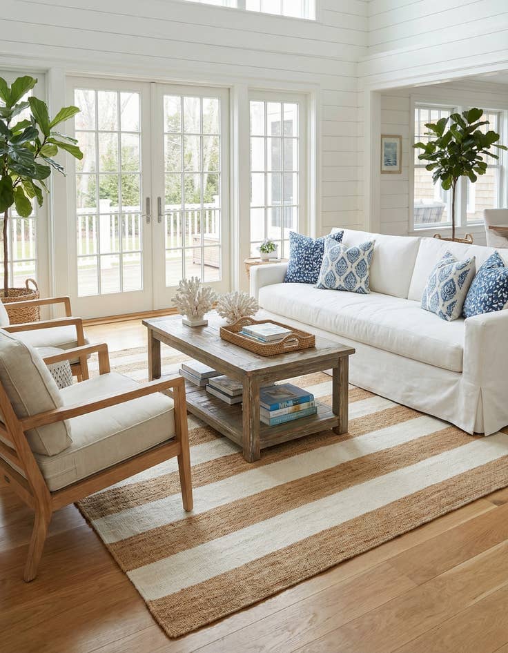 Detail image of  10' x 10'  Hand Woven Jill Zarin Hamptons Square Rug