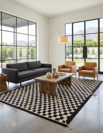 6' 6 x 9' 6 Hand Woven Kilim Modern Wool Rug