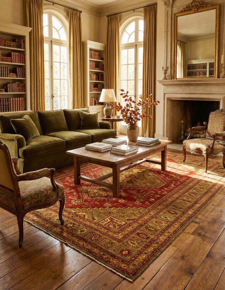 Detail image of 9' x 12' 2  Hand Knotted Mamluk Ziegler Oriental Rug