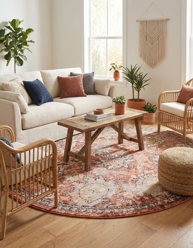 Detail image of 5' 2 x 5' 2 Lola Round Rug