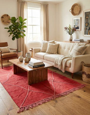 5' 6 x 8' Hand Woven Kilim Modern Wool Rug
