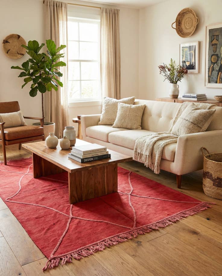 Detail image of 5' 6 x 8' Hand Woven Kilim Modern Wool Rug