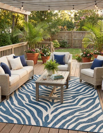 9' x 12' Easy-Clean Safari Indoor / Outdoor Rug