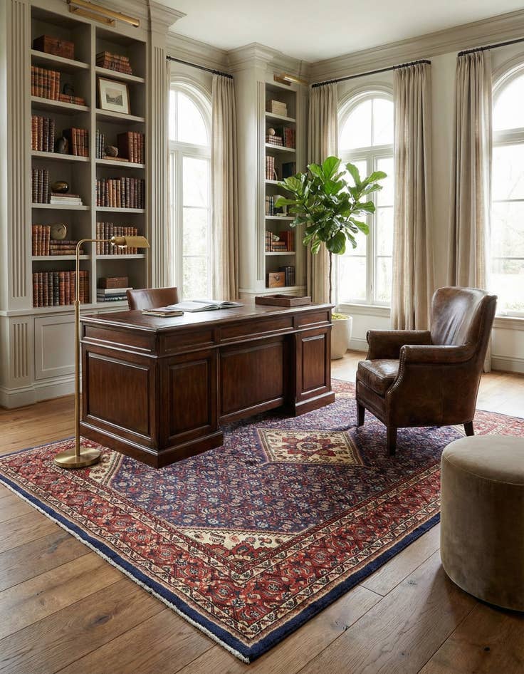 Detail image of 6' 11 x 10' 8 Hamedan Wool Rug