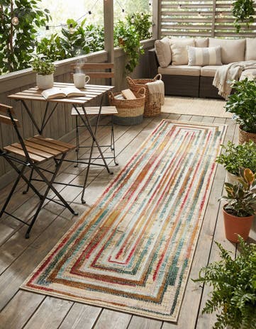 2' 7 x 12' Easy-Clean Casablanca Indoor / Outdoor Runner Rug