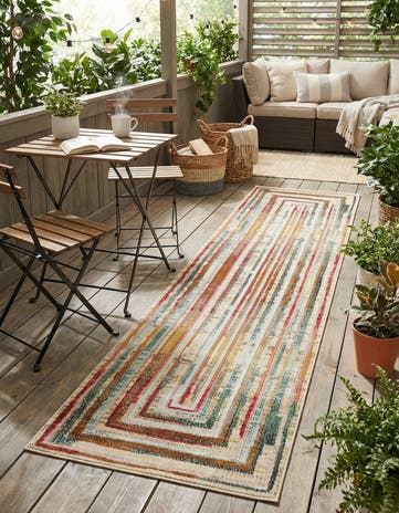 2' 7 x 12' Easy-Clean Casablanca Indoor / Outdoor Runner Rug