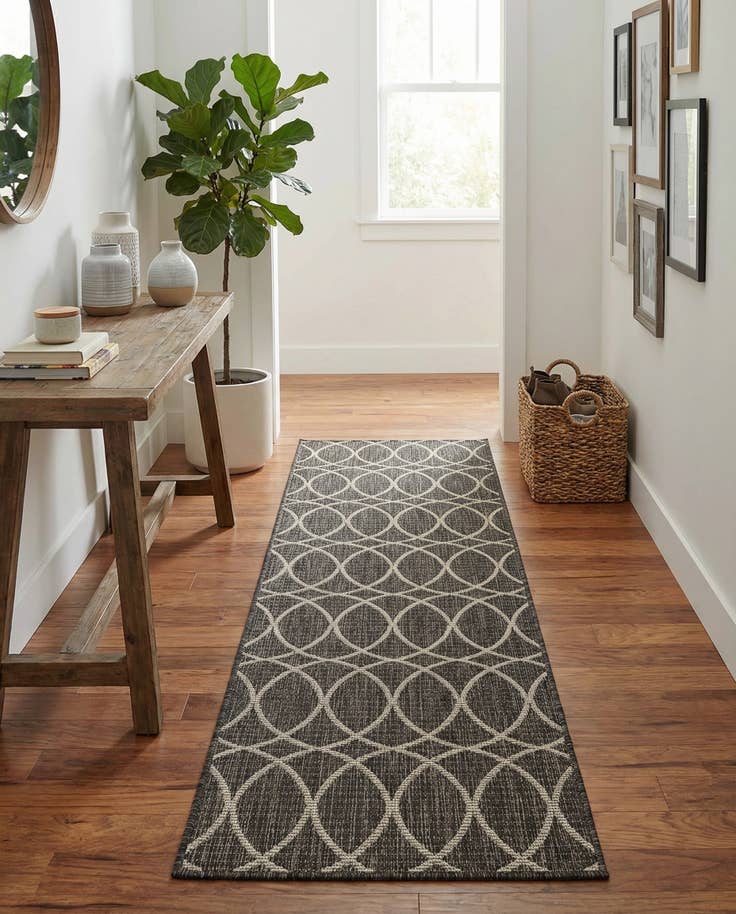 Detail image of 2' x 8' Easy-Clean Trellis Indoor / Outdoor Runner Rug