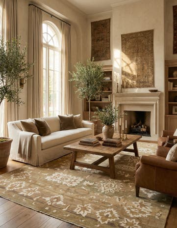 11' 5 x 16' 8 Hand Knotted Oushak Rug