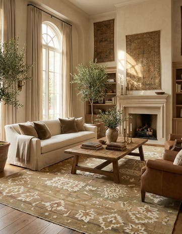 11' 5 x 16' 8 Hand Knotted Oushak Rug