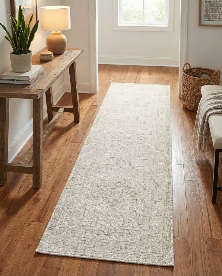 Detail image of 2' x 8' Easy-Clean Aztec Indoor / Outdoor Runner Rug