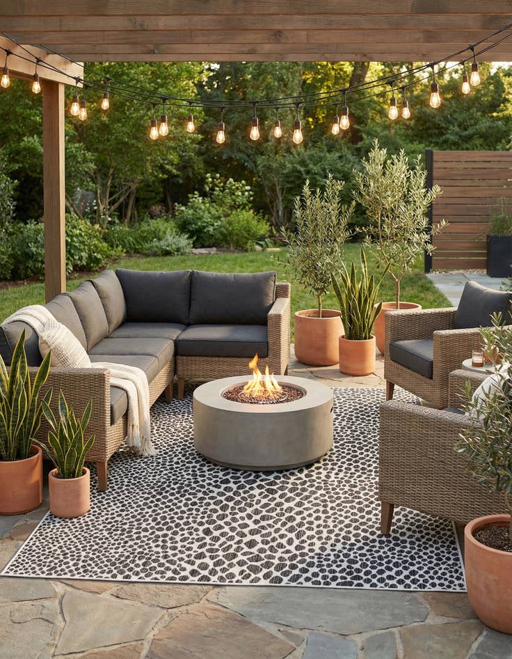 Detail image of 7' x 10'  Washable Jill Zarin Cape Town Indoor / Outdoor Rug