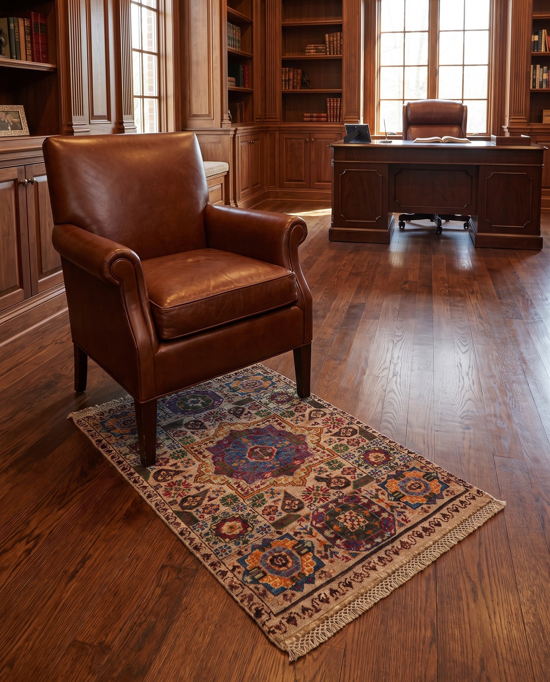 2' x 2' 10 Hand Knotted Mamluk Ziegler Rug