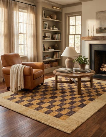 5' 8 x 7' 9 Hand Knotted Modern Ziegler Rug