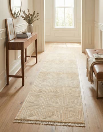 2' 7 x 9' 7 Hand Knotted Darya Wool Runner Rug