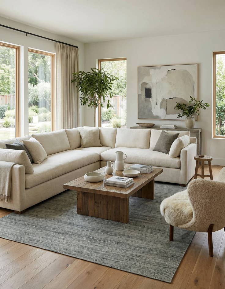 Detail image of 6' 3 x 9' 5  Hand Woven Kilim Modern Wool Rug