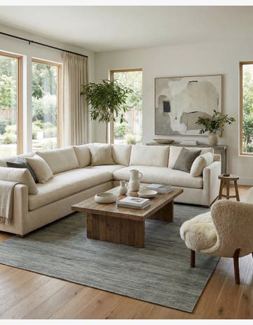 6' 3 x 9' 5 Hand Woven Kilim Modern Wool Rug