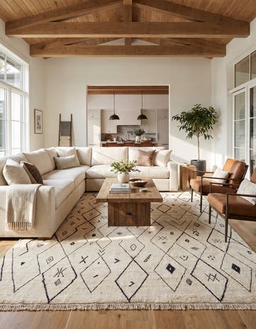 10' x 14' 8 Hand Knotted Moroccan Wool Rug